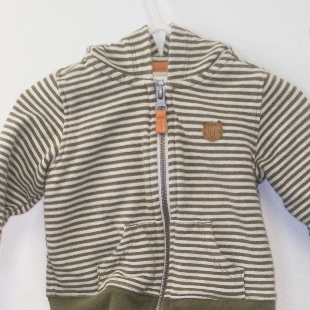 Carter's 9M Jacket Green and White